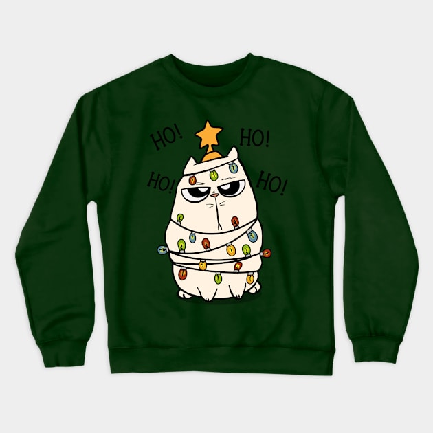 Grumpy christmas Cat Crewneck Sweatshirt by TSHIRT PLACE